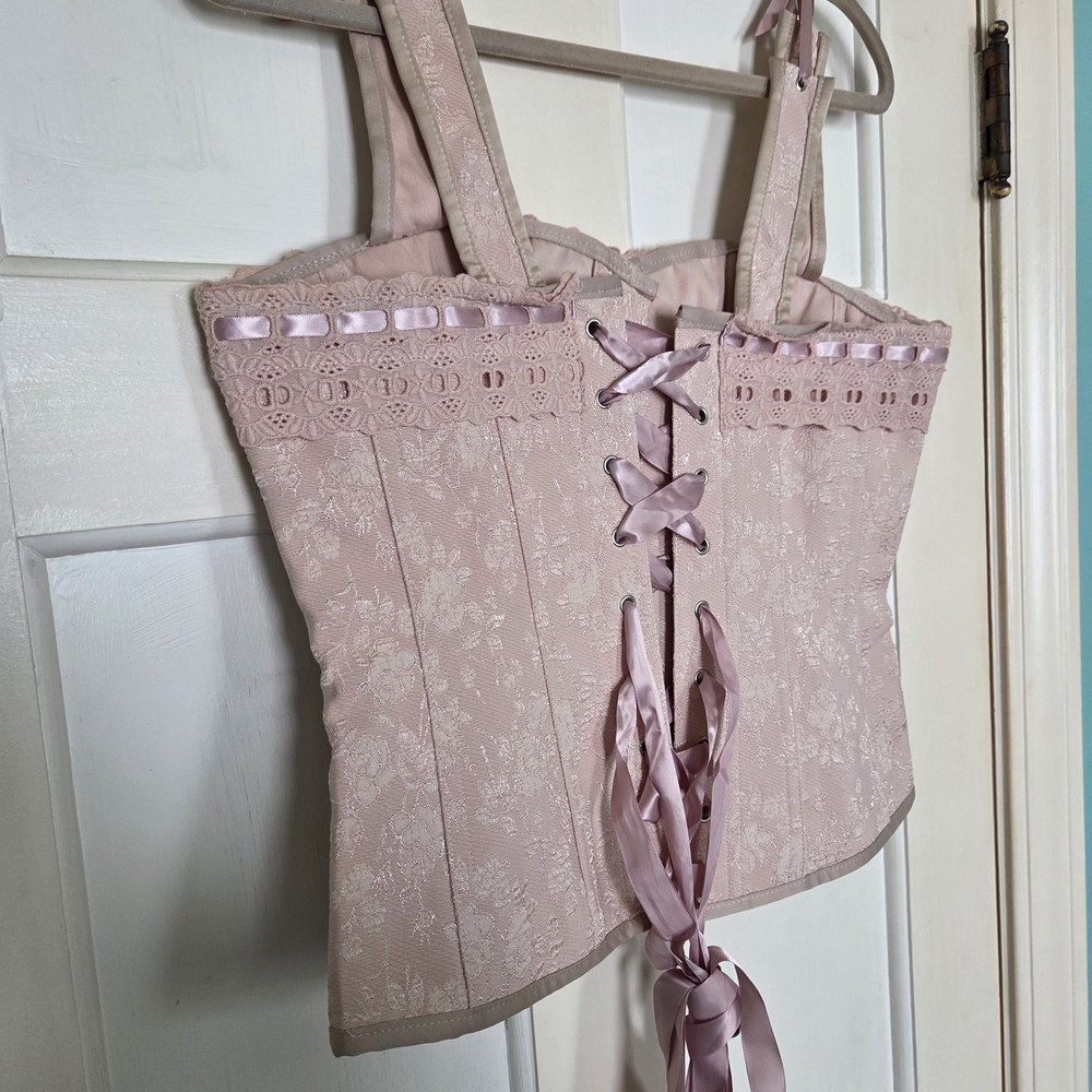 Corset Story Blush Lace-Trim Bustier Corset Top UK 18 (US 12) - Picture 5 of 7